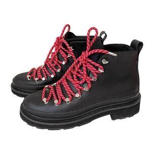 RAG & BONE Compass Rubber Hiking Rain Booties in Black Size 6